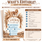 Cowboy baby shower invitation with a saddled horse, cowboy hat, lasso, dried florals, and rustic ranch scene in brown and cream for a western baby boy shower