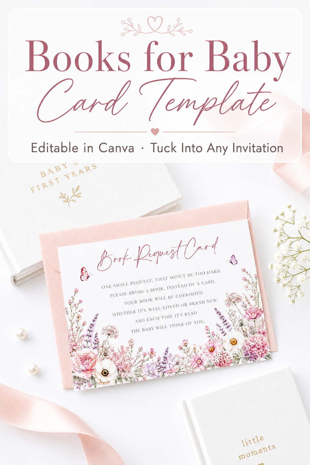 Wildflower Books for Baby Request Card