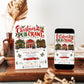 Christmas pub crawl invitation with three decorated holiday pubs, festive cocktails, Christmas greenery and red and green lettering