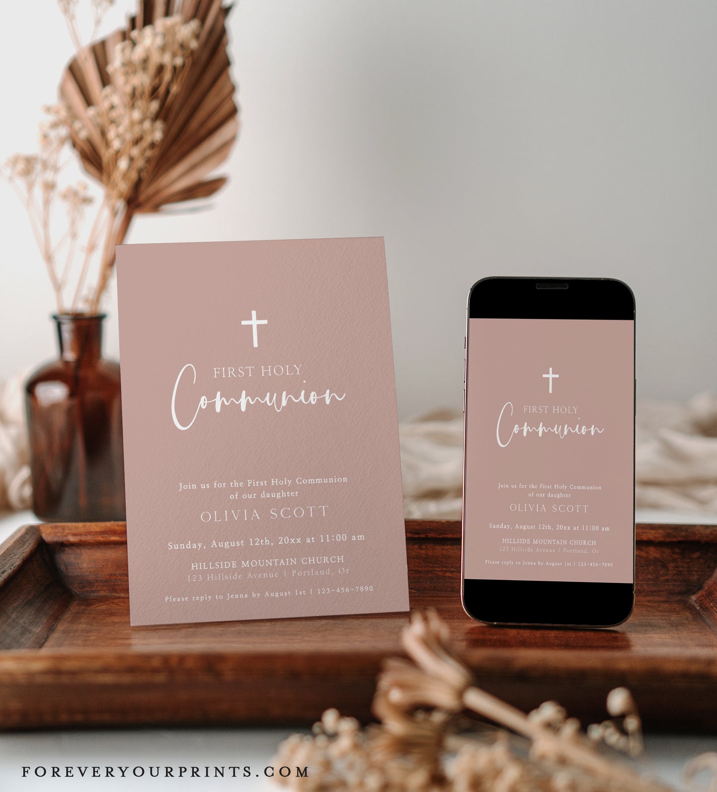 First Holy Communion Invitation | www.foreveryourprints.com