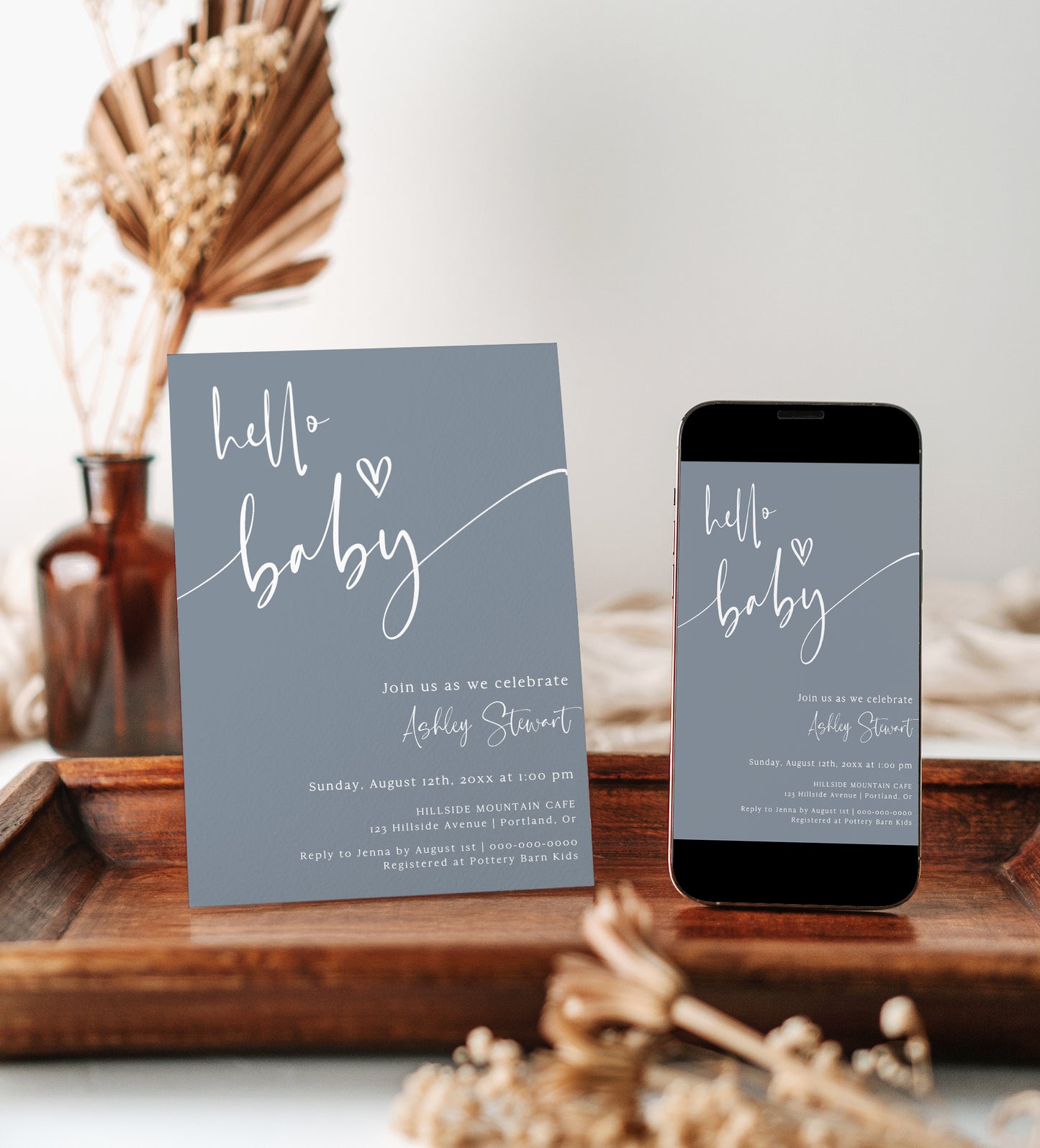 Hello Baby Shower Invitation | www.foreveryourprints.com