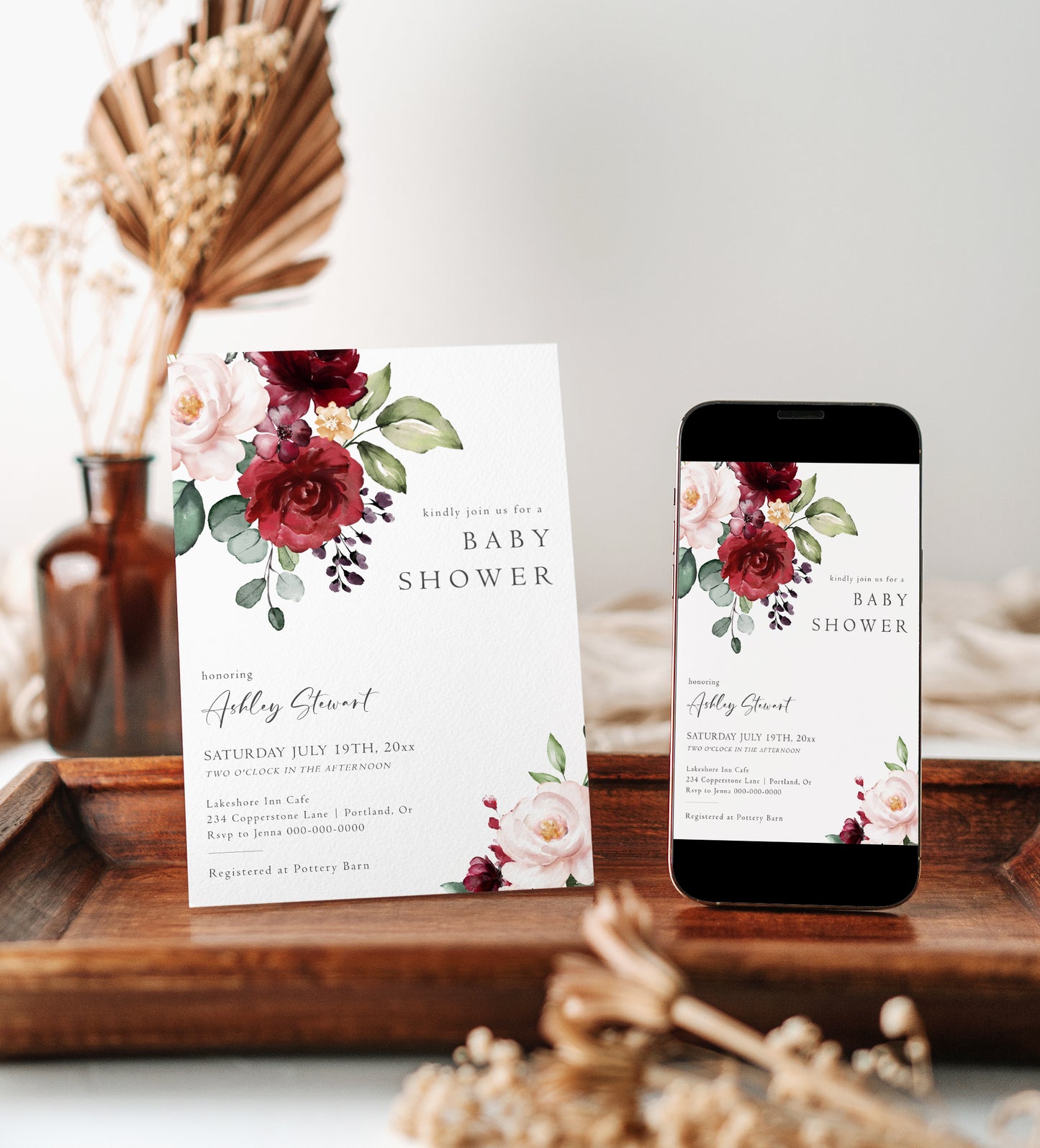 Fall Baby Shower Invitation | www.foreveryourprints.com