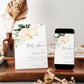 Modern baby shower invite with elegant watercolor flowers | www.foreveryourprints.com