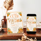 Editable little cutie baby shower invitation Canva template with watercolour oranges, orange blossoms, wicker fruit basket, clothesline scene with romper and bonnet, and orange gingham background