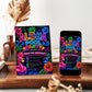 Neon Aloha pool party birthday invitation featuring a glowing pineapple, pink flamingo float, hibiscus flowers, palm trees and colorful tropical lights.
