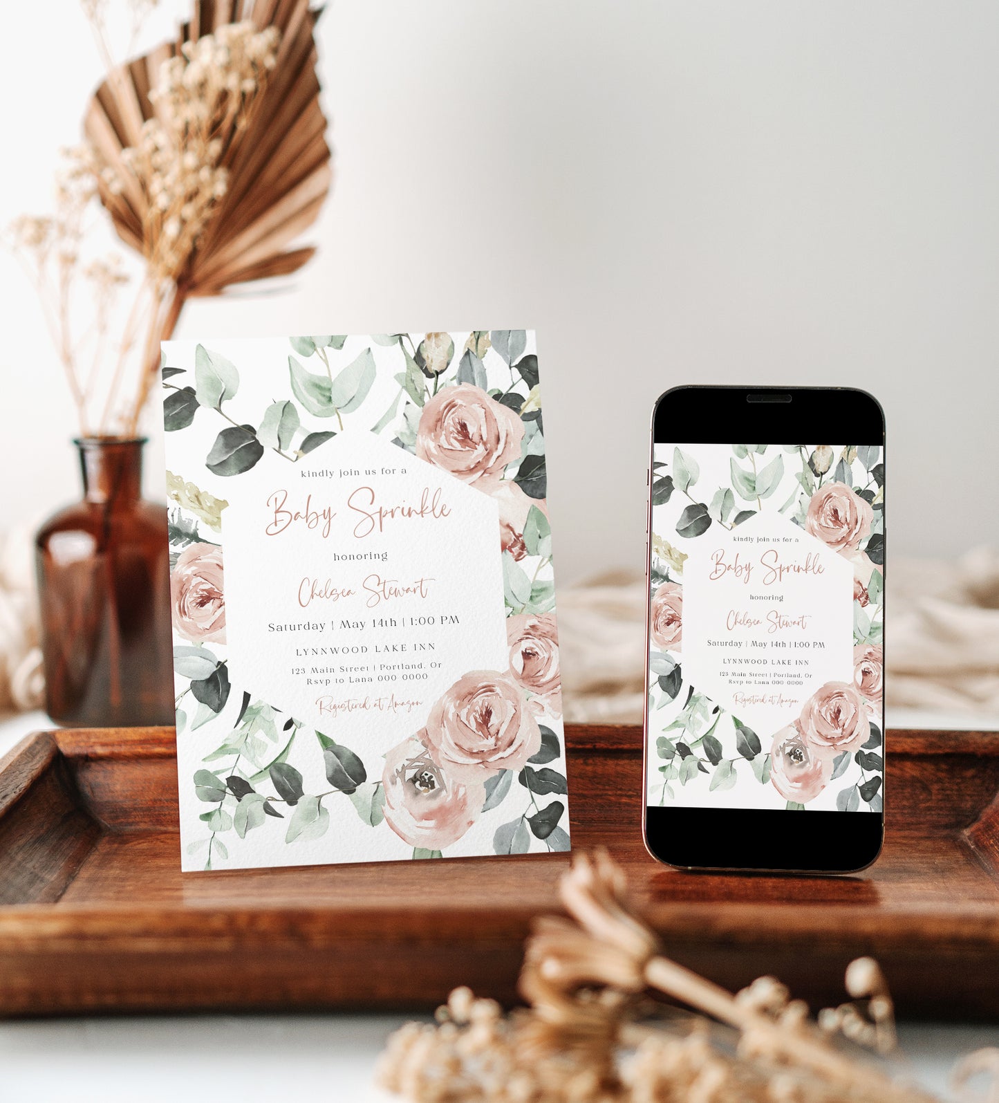 Floral Baby Sprinkle Invitation | www.foreveryourprints.com
