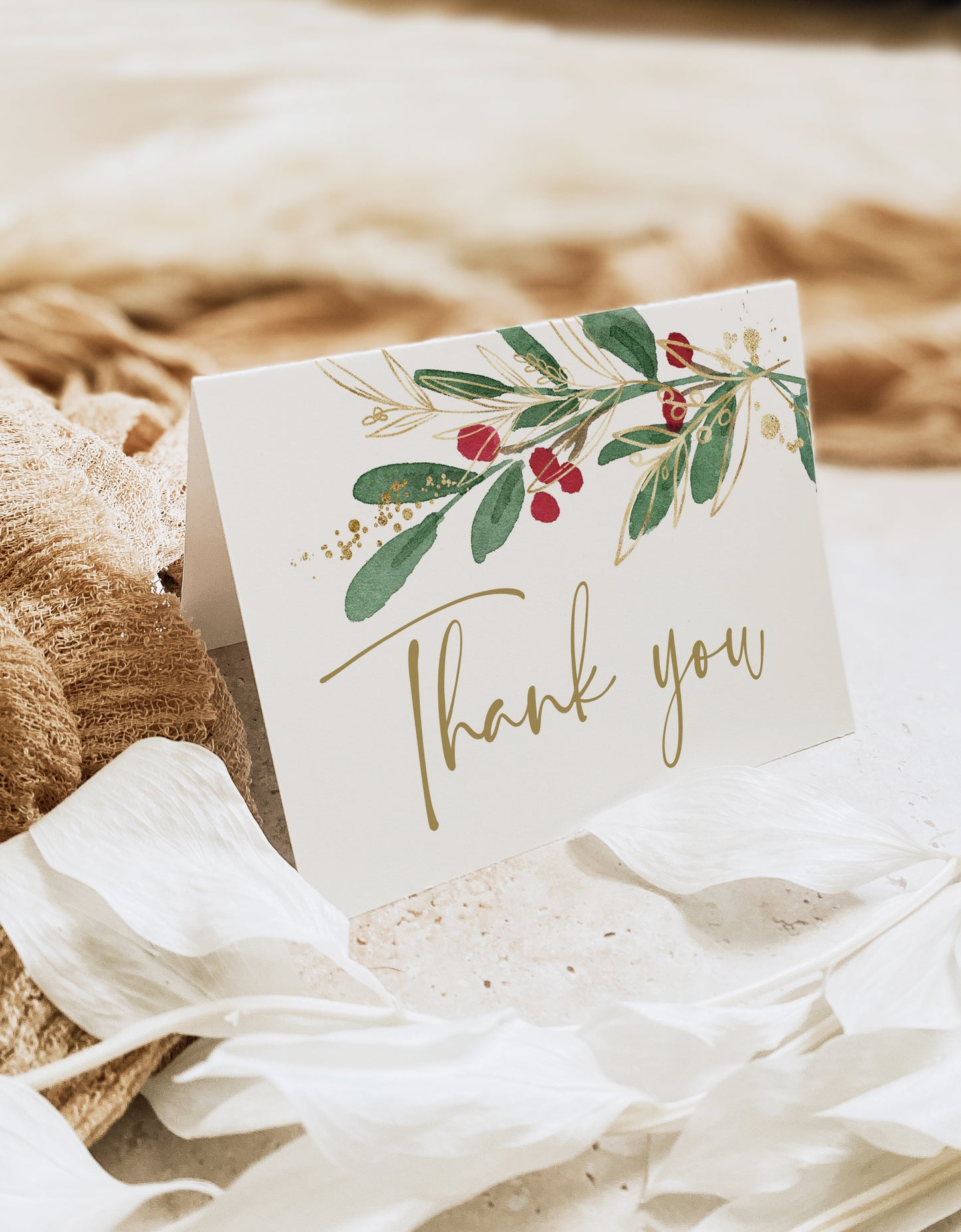 Winter Thank You Card | www.foreveryourprints.com