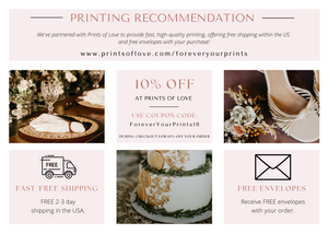 Editable Wedding Stationery and Event Templates - Elegant, Customizable, Memorable - Corjl Compatible | www.foreveryourprints.com