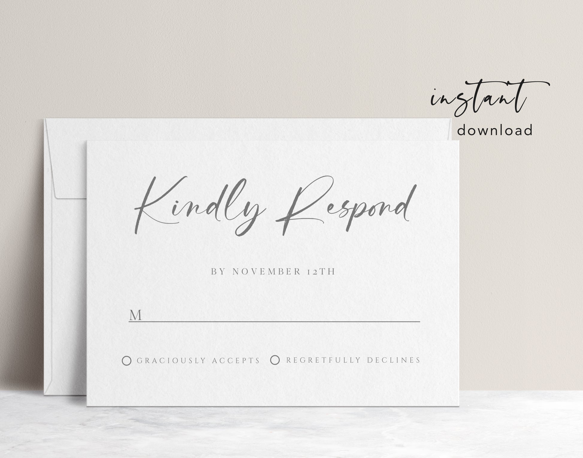 Wedding RSVP Reply Card | www.foreveryourprints.com