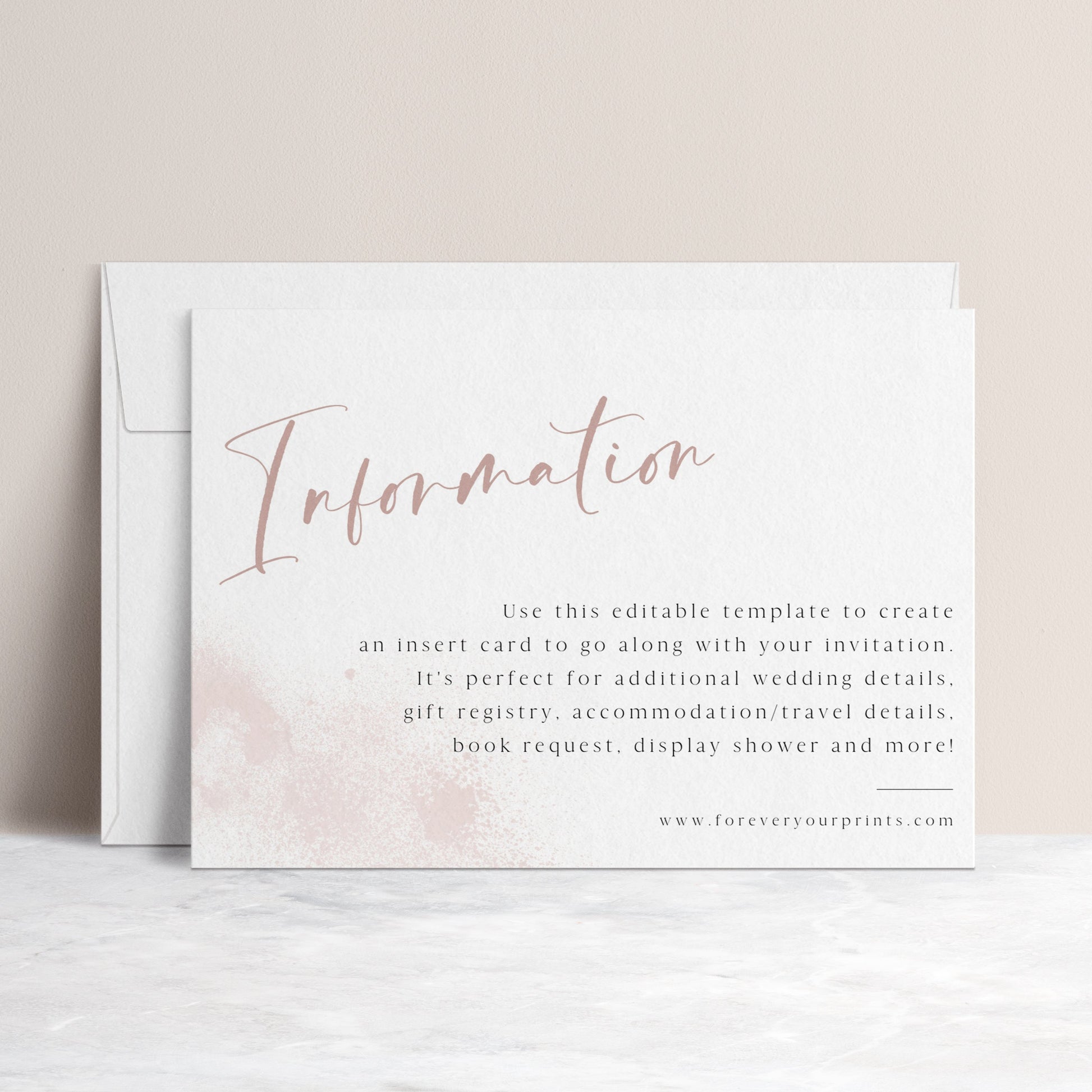 Blush Enclosure Card | www.foreveryourprints.com