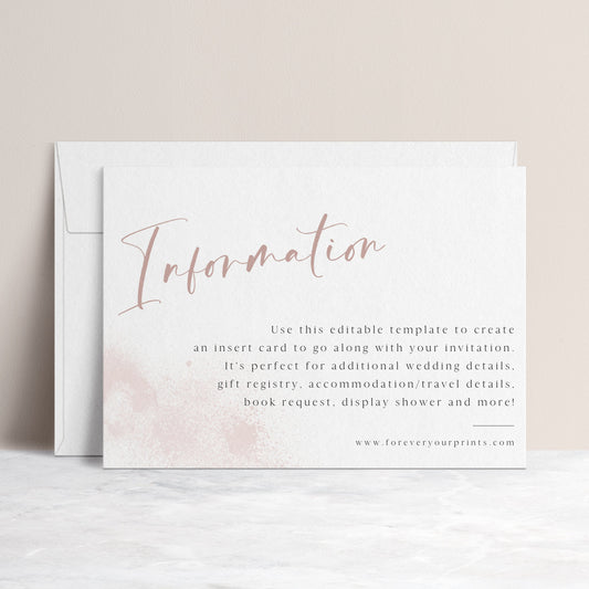 Blush Enclosure Card | www.foreveryourprints.com