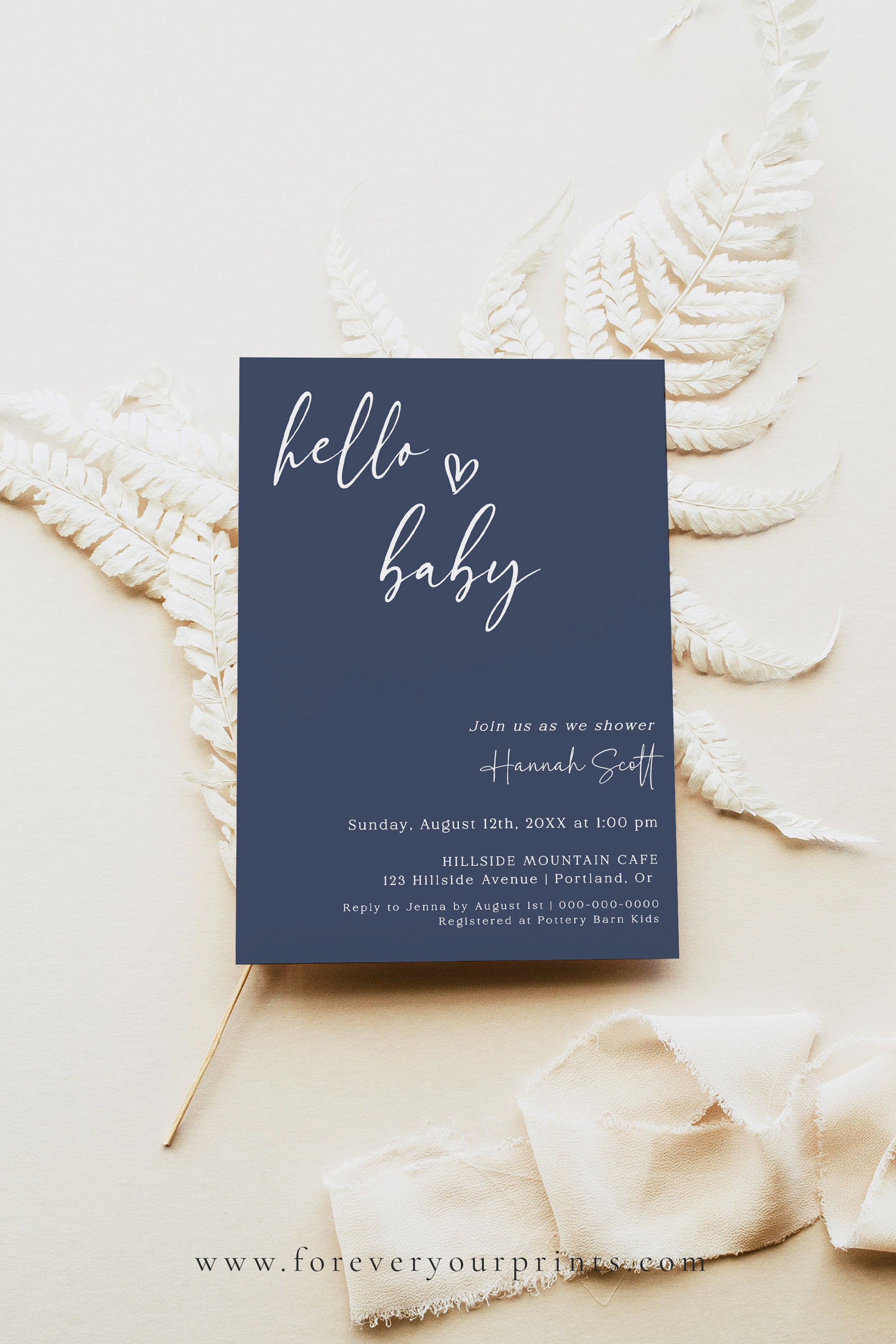 Boy Baby Shower Invitation | www.foreveryourprints.com