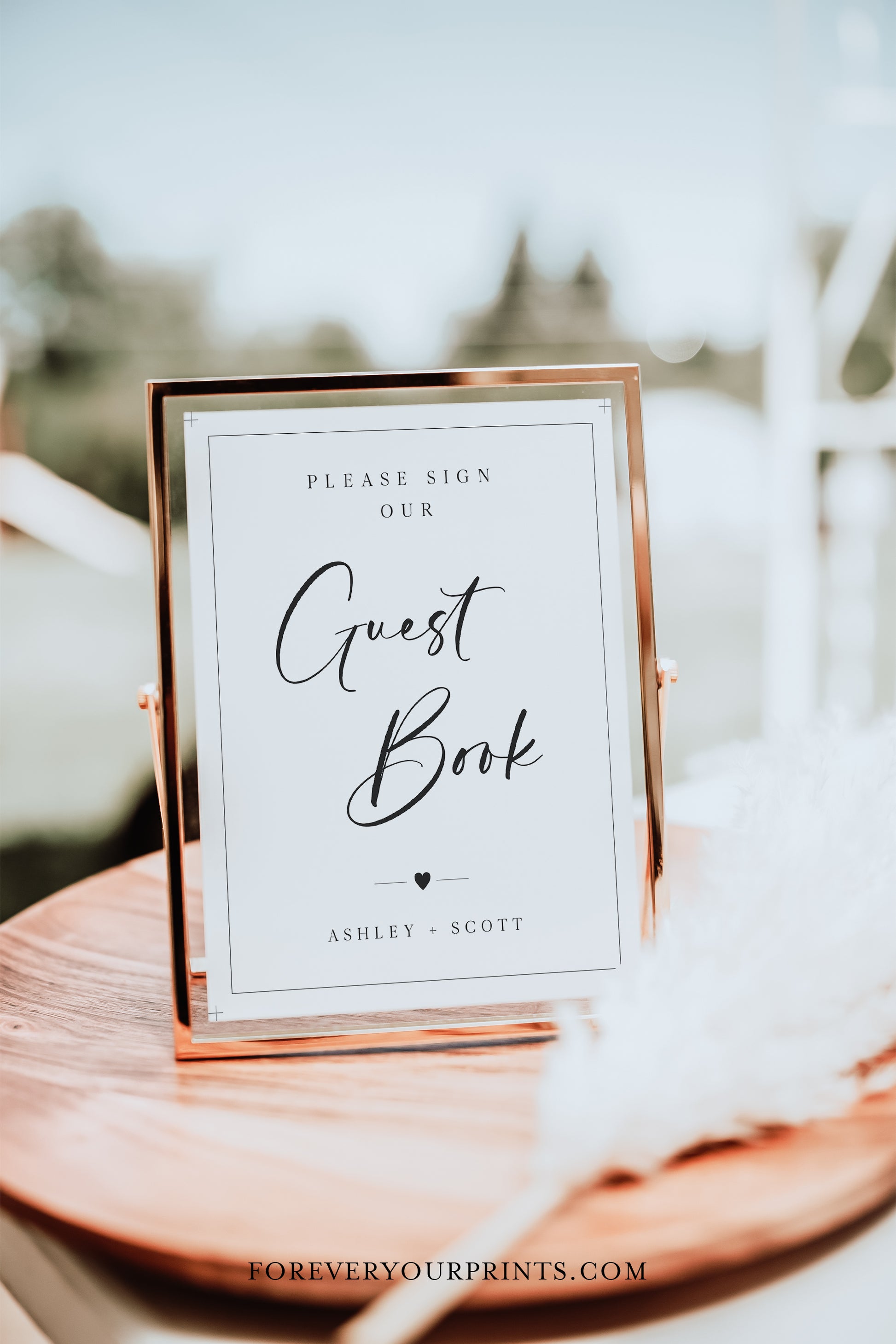 Guest Book Table Sign | www.foreveryourprints.com