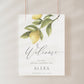 Lemon Bridal Welcome Sign | www.foreveryourprints.com
