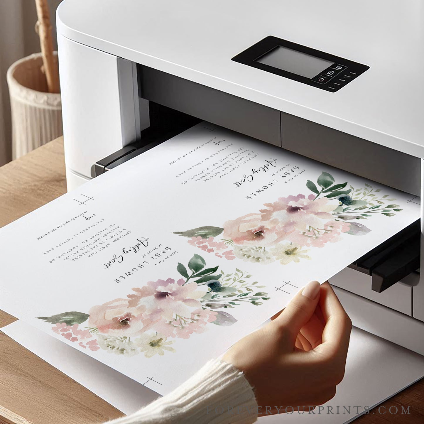 Blush Baby Shower Invitation | www.foreveryourprints.com