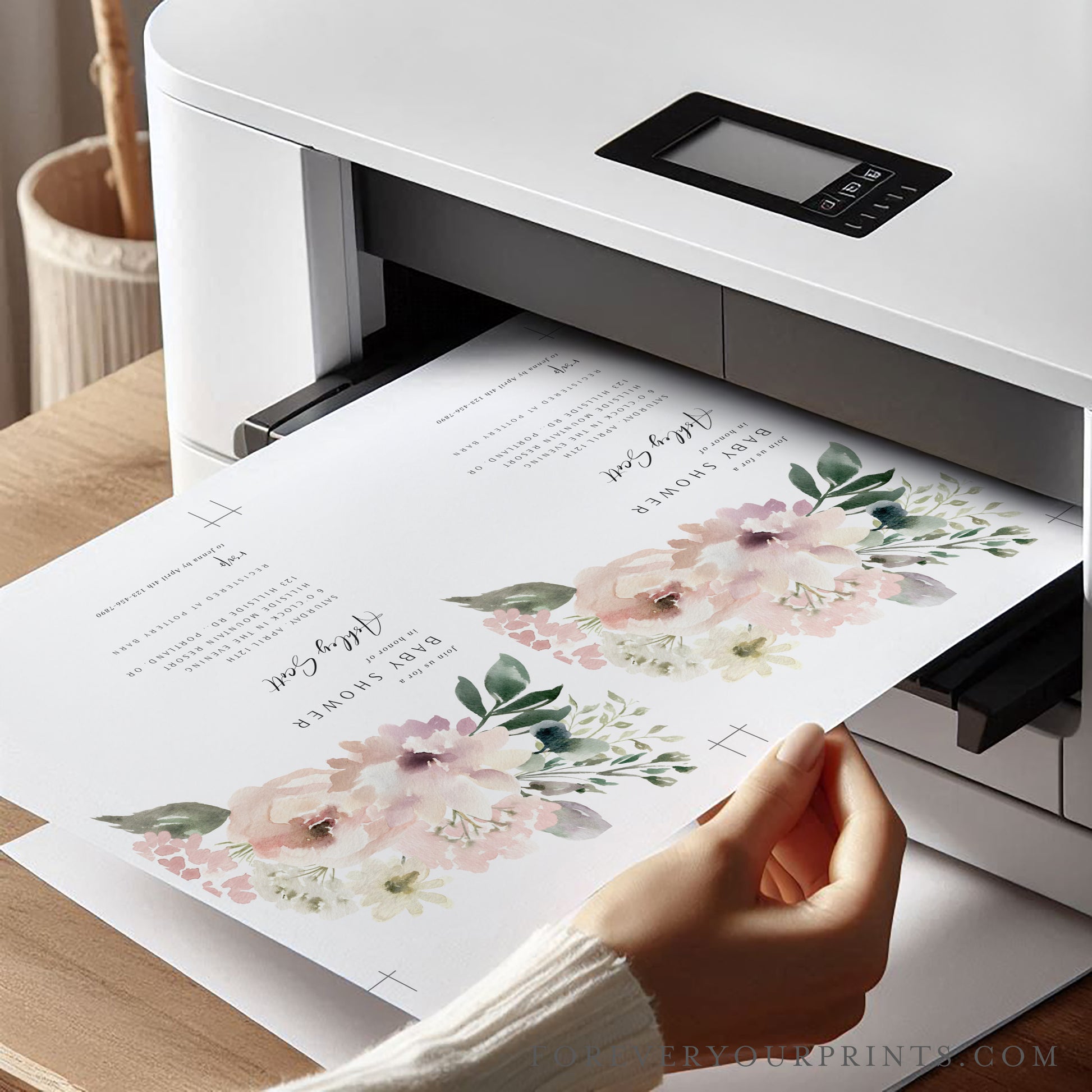 Blush Baby Shower Invitation | www.foreveryourprints.com