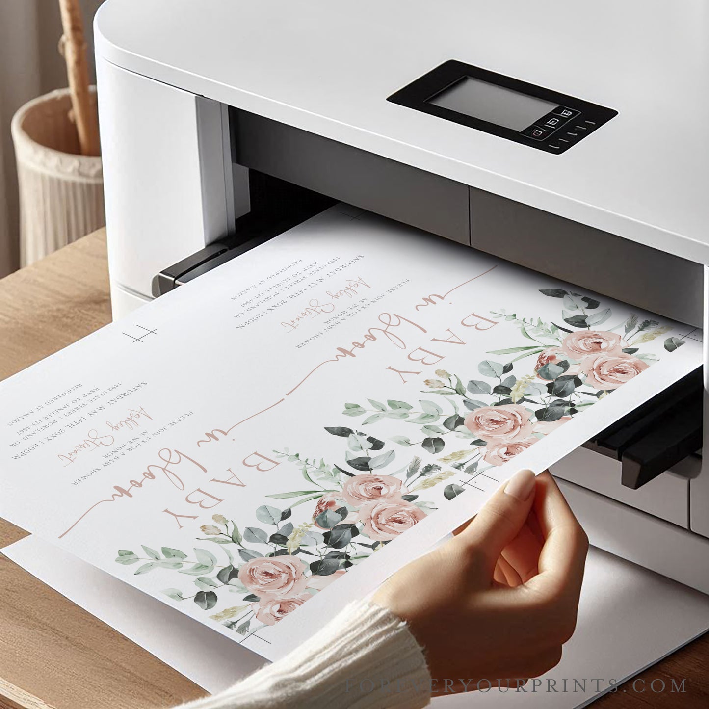 Baby In Bloom Shower Invitation | www.foreveryourprints.com