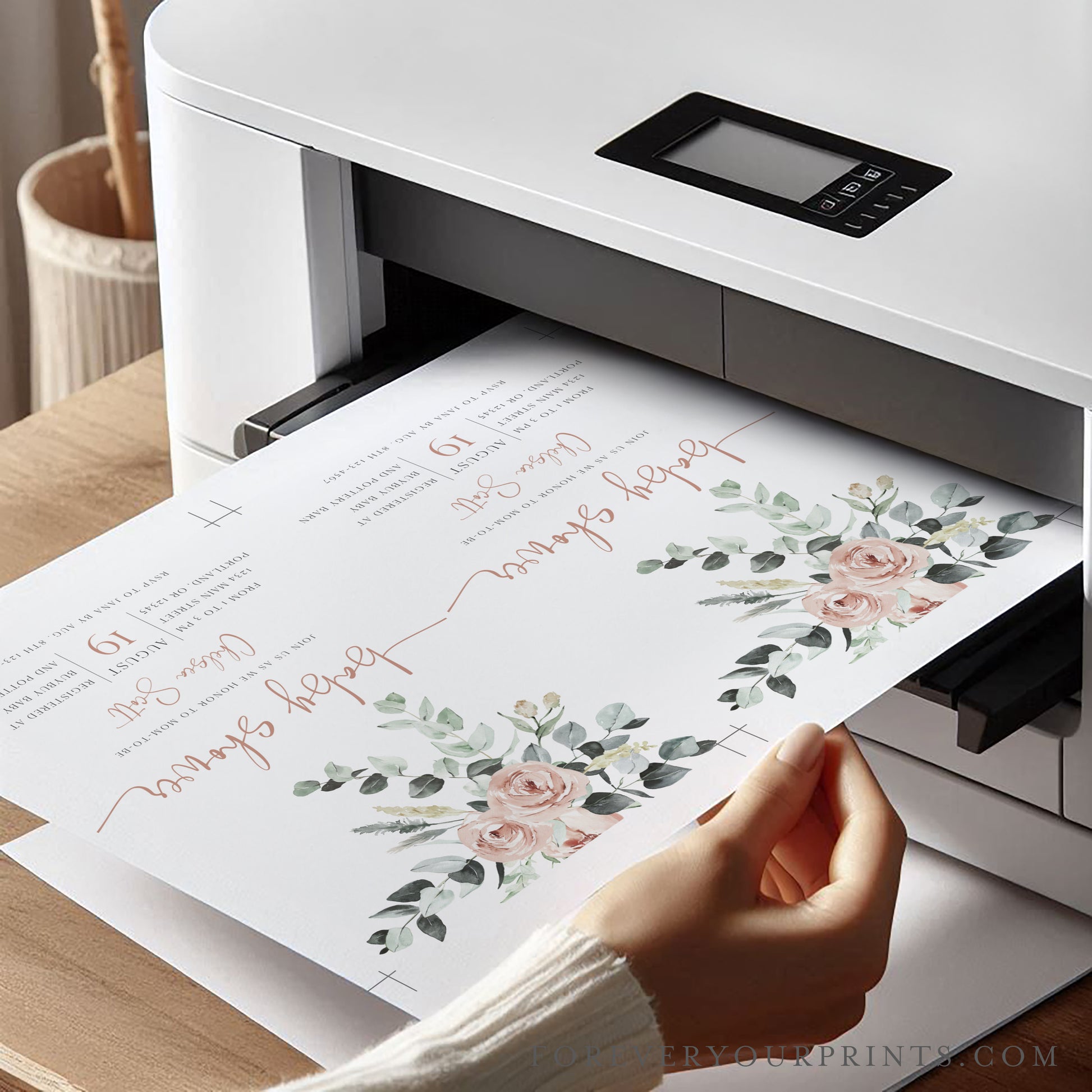 Blush Baby Shower Invitation | www.foreveryourprints.com