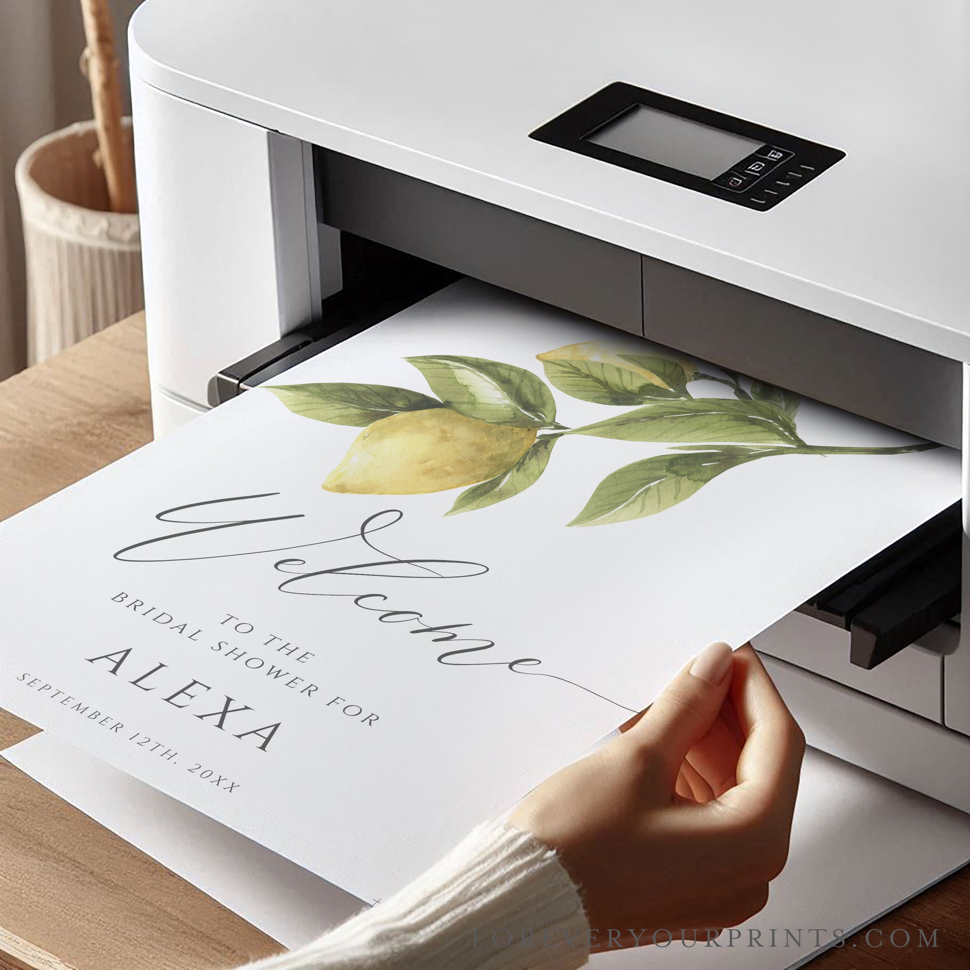 Lemon Bridal Welcome Sign | www.foreveryourprints.com