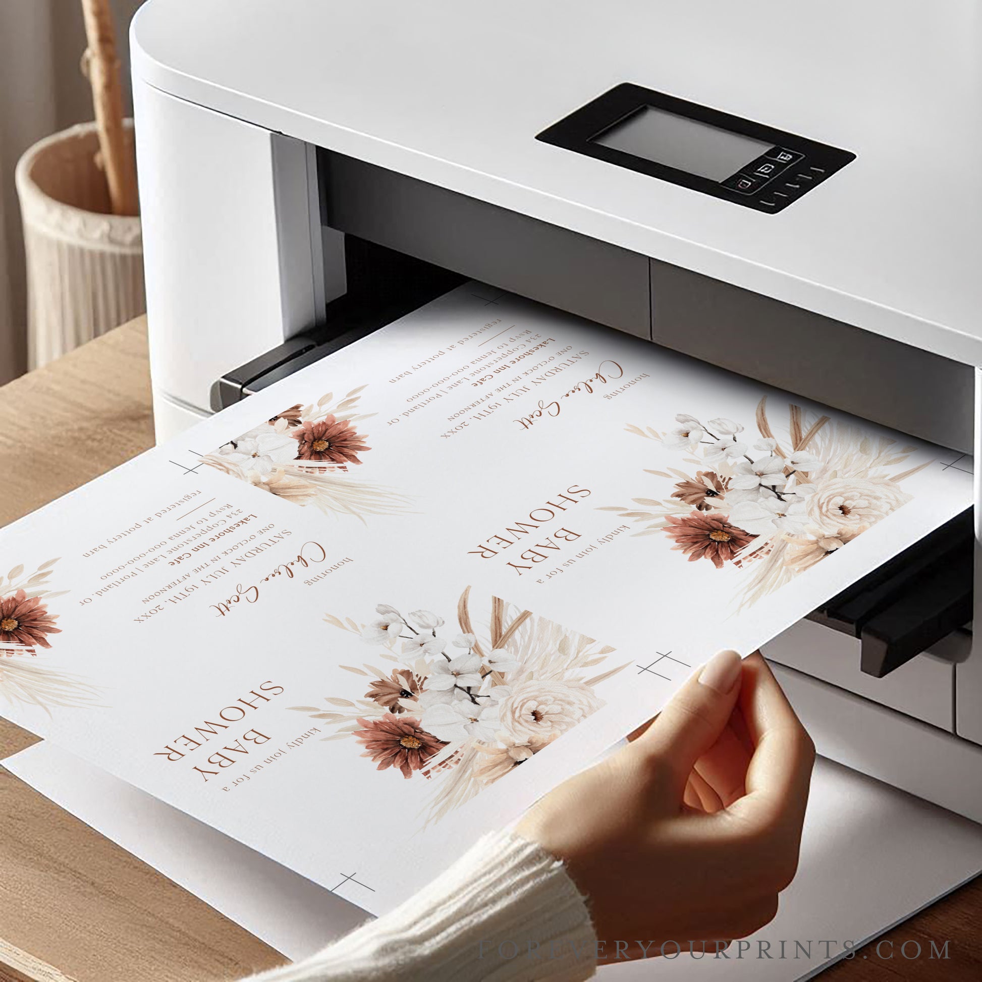 Boho Baby Shower Invitation | www.foreveryourprints.com