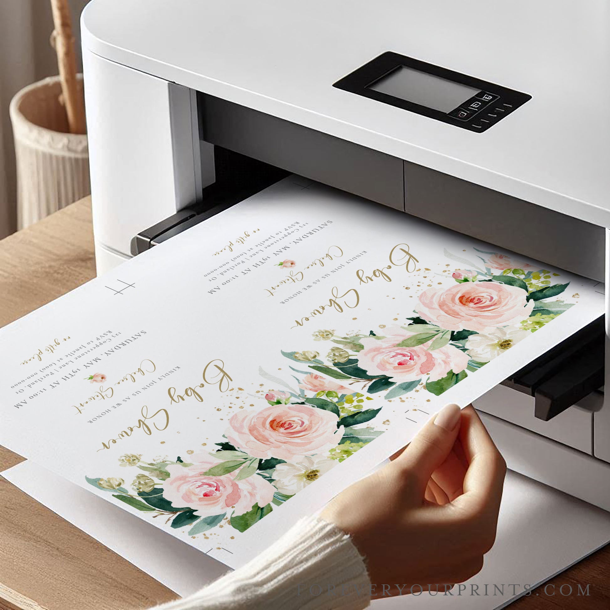 Baby Girl Shower Invitation | www.foreveryourprints.com