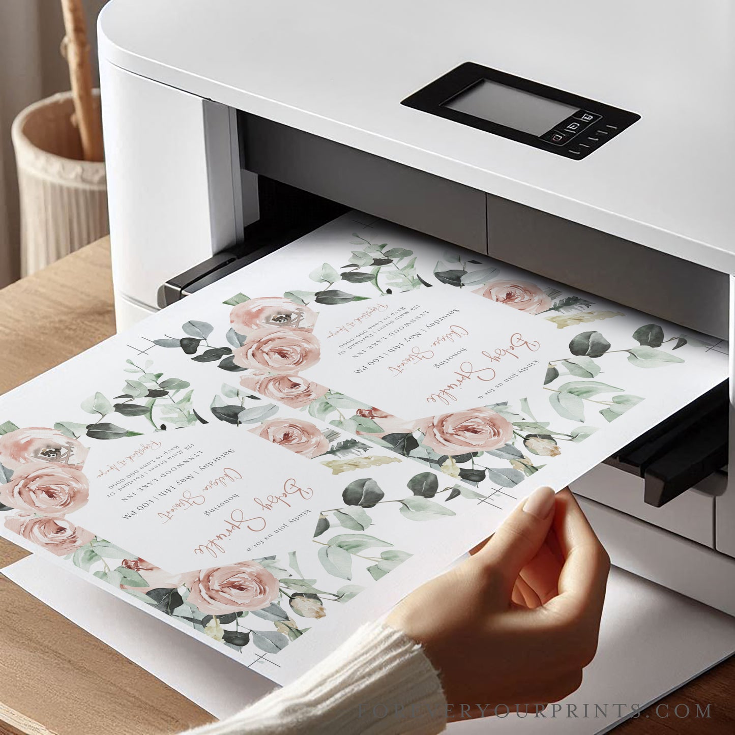 Floral Baby Sprinkle Invitation | www.foreveryourprints.com