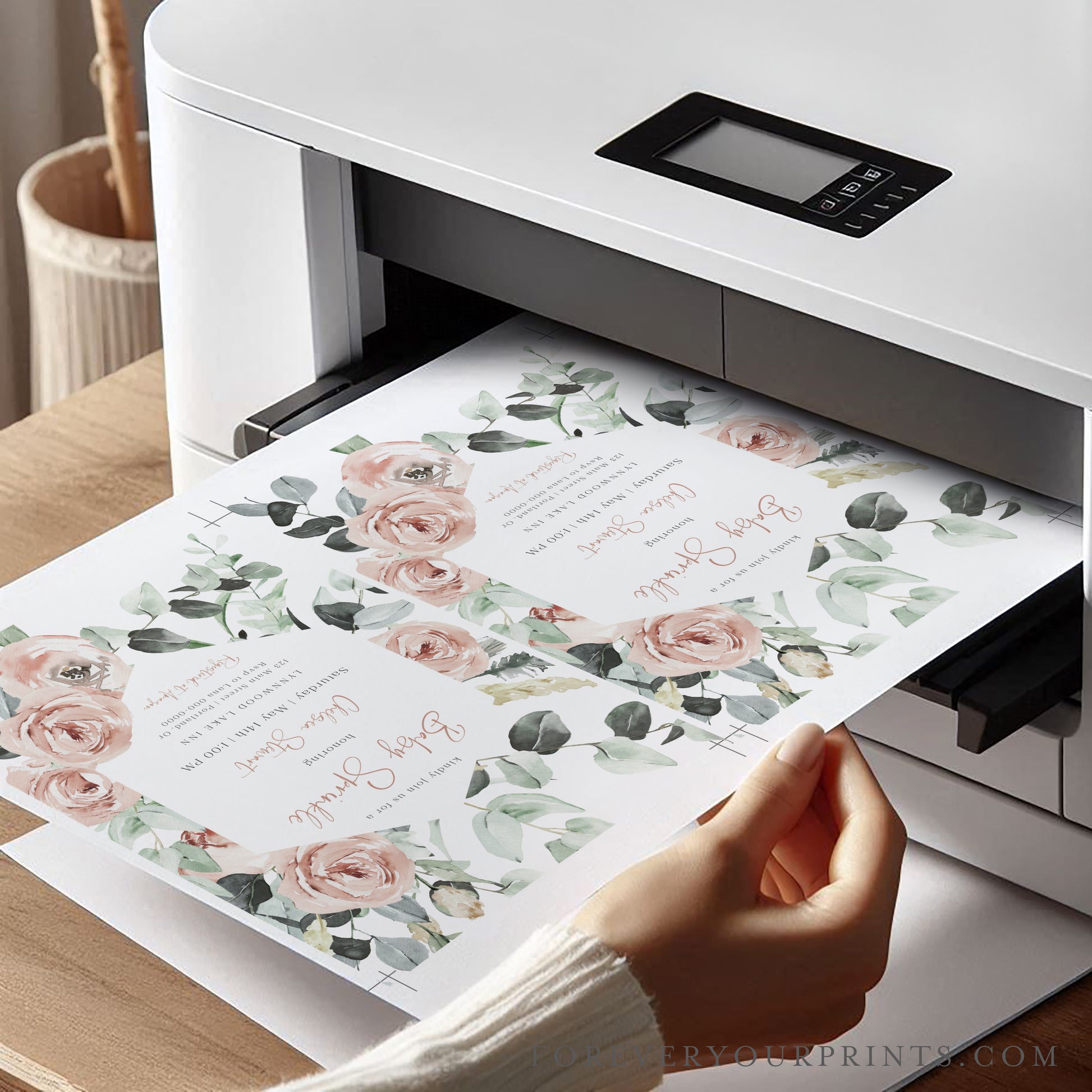 Floral Baby Sprinkle Invitation | www.foreveryourprints.com