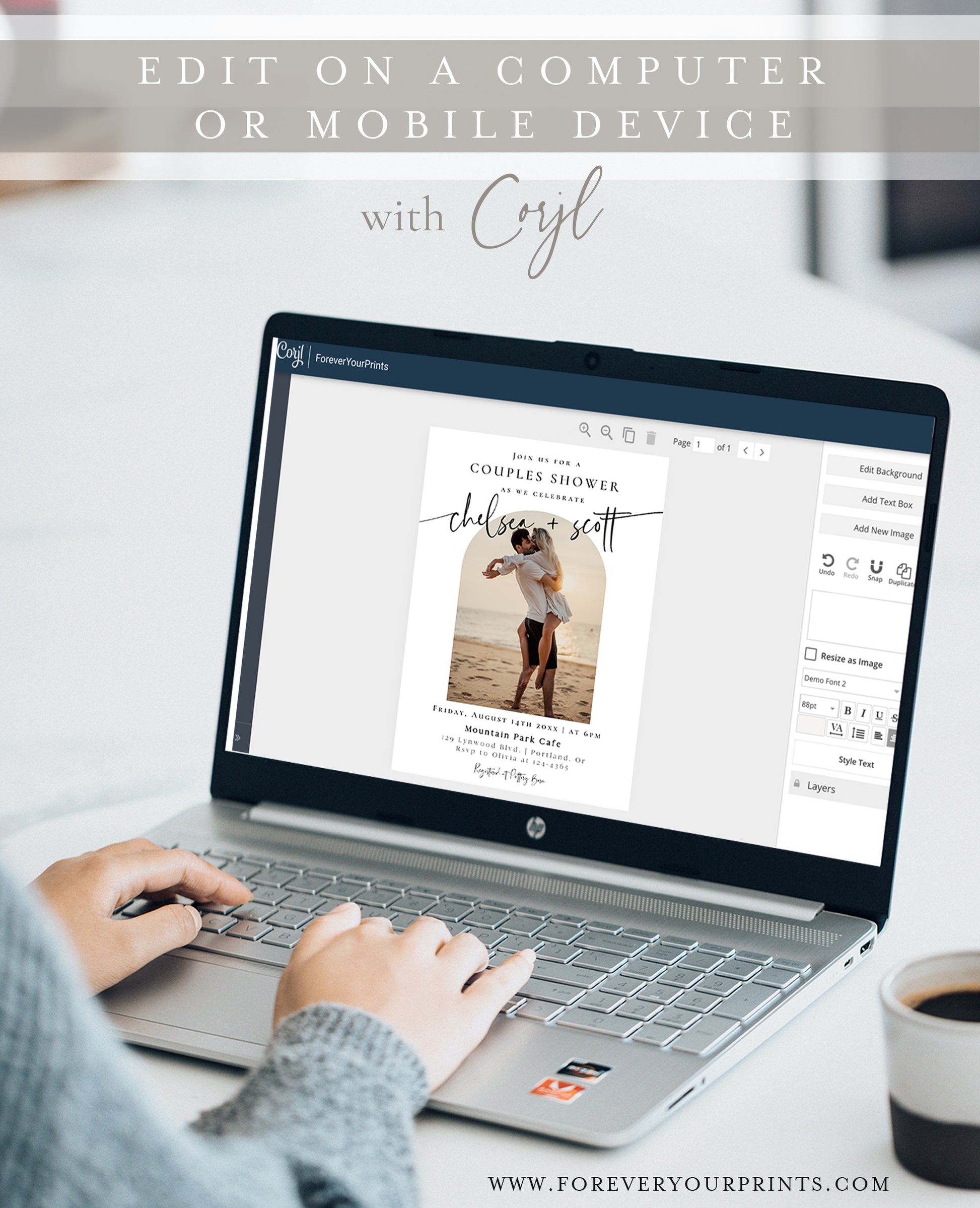 Couples Shower Photo Invitation | www.foreveryourprints.com