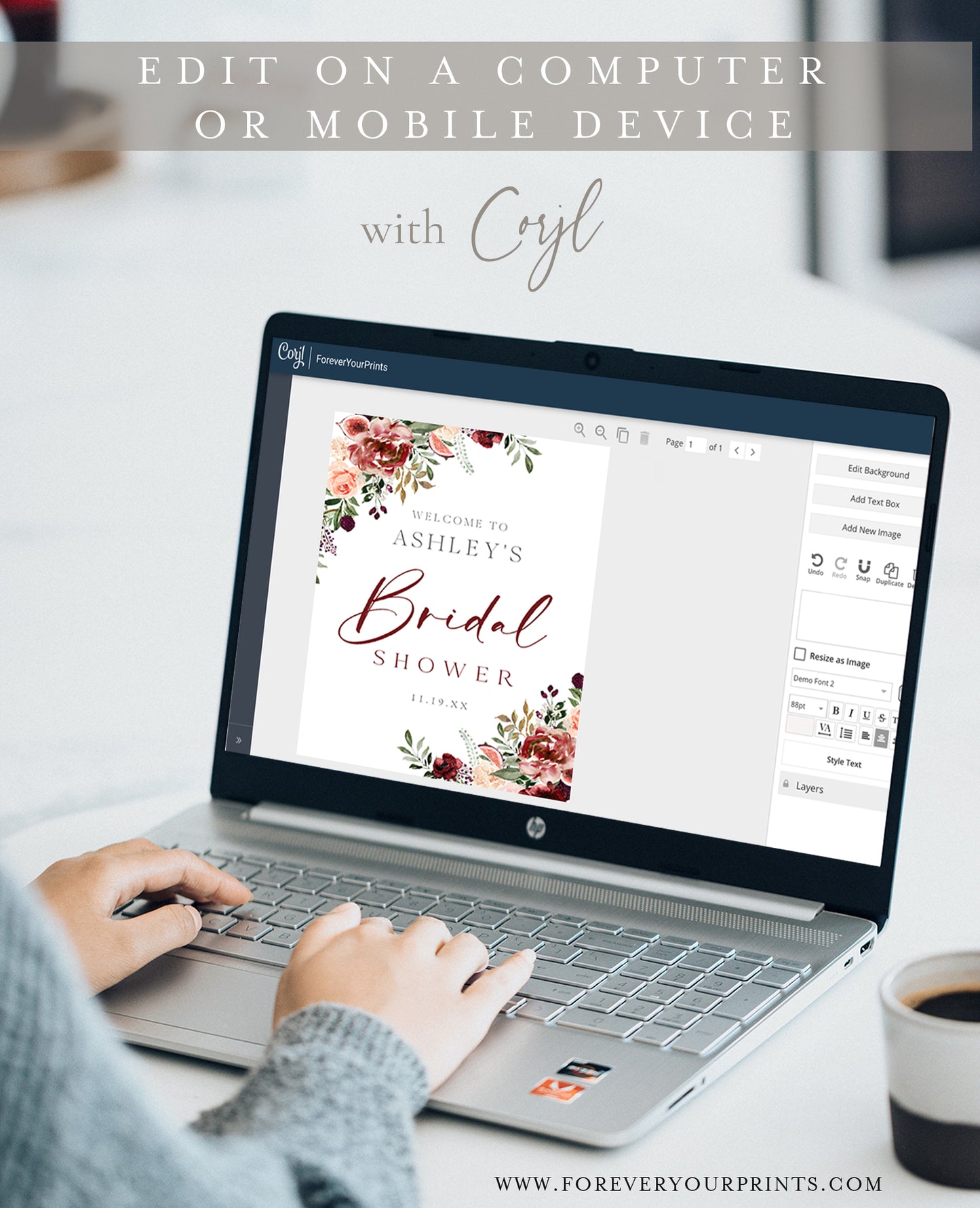 Fall Bridal Welcome Sign | www.foreveryourprints.com