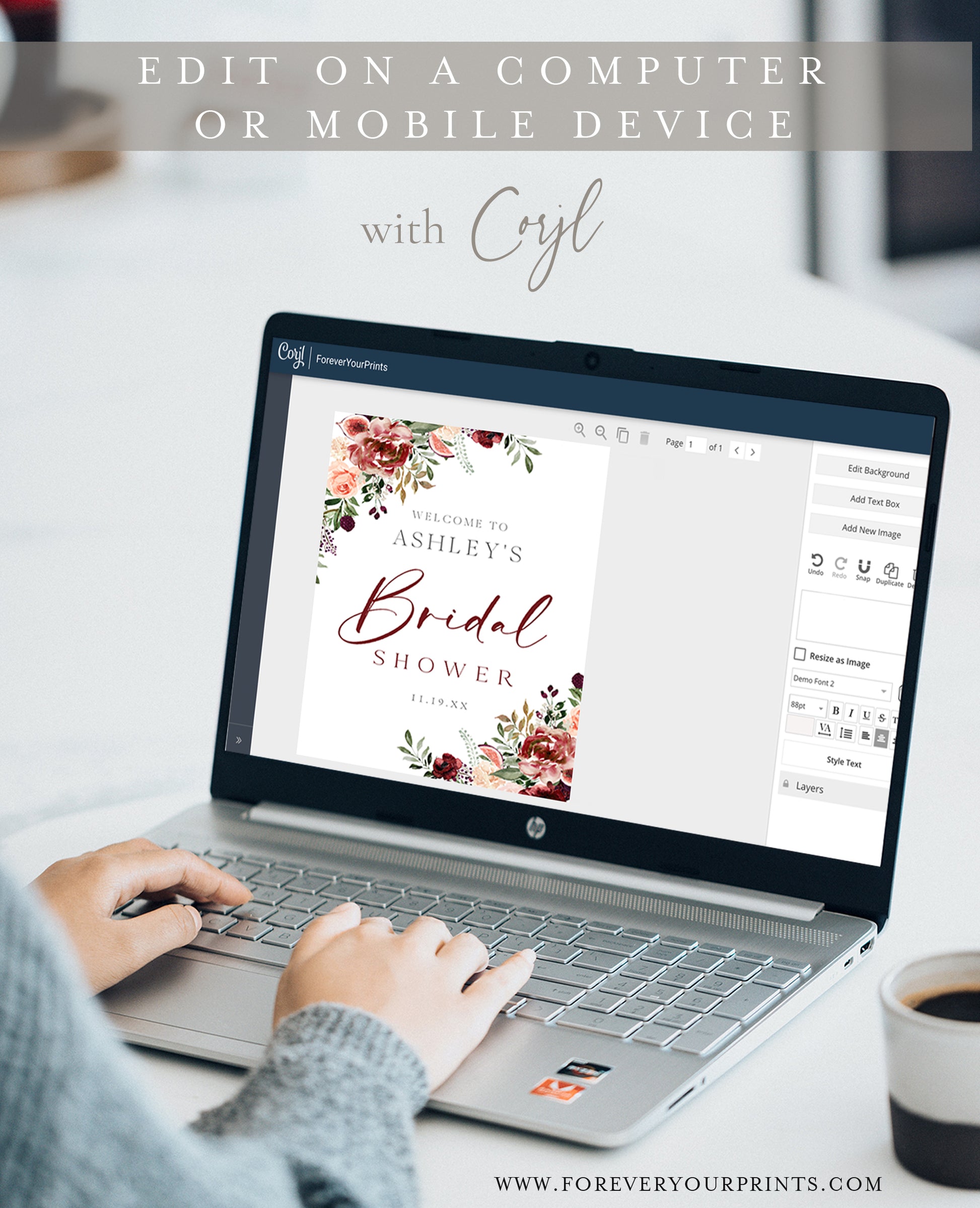 Fall Bridal Welcome Sign | www.foreveryourprints.com