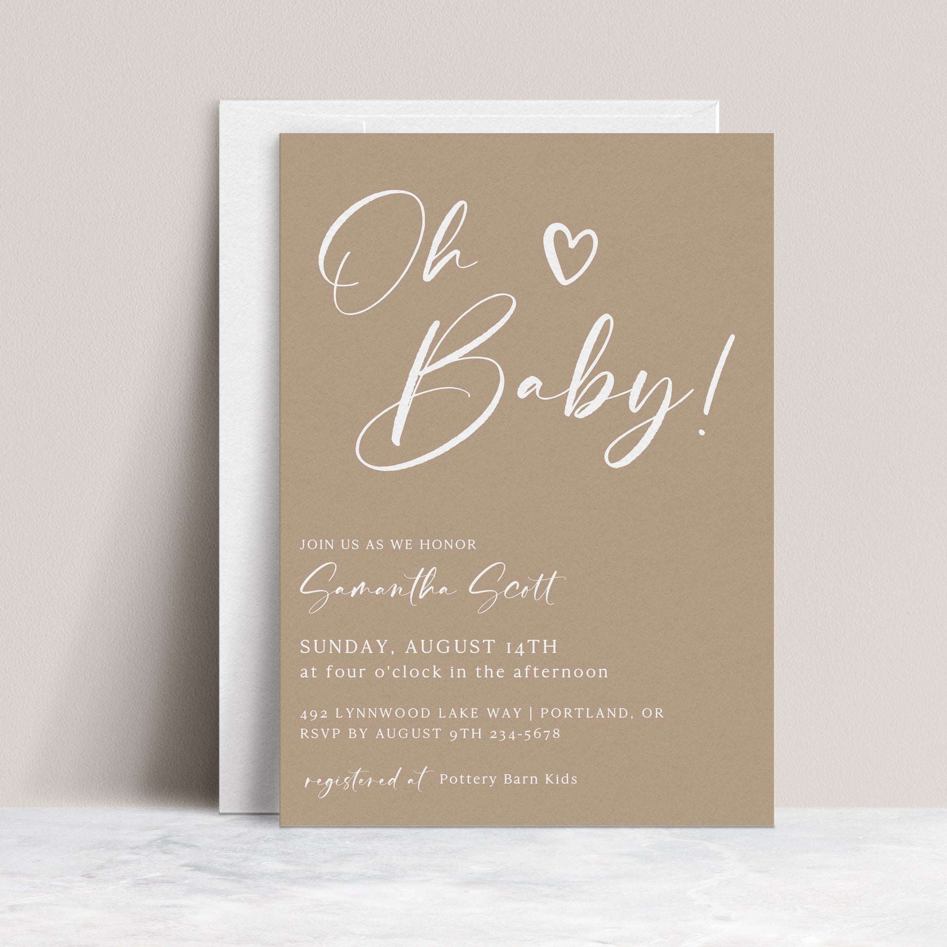 Gender neutral printable baby shower invite for boy or girl | www.foreveryourprints.com