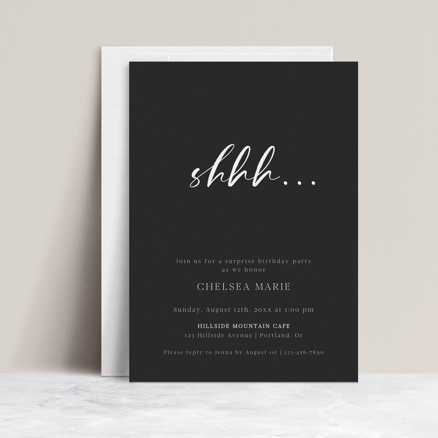 Surprise Birthday Invitation | www.foreveryourprints.com