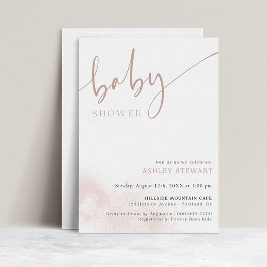 Modern Baby Shower Invitation | www.foreveryourprints.com