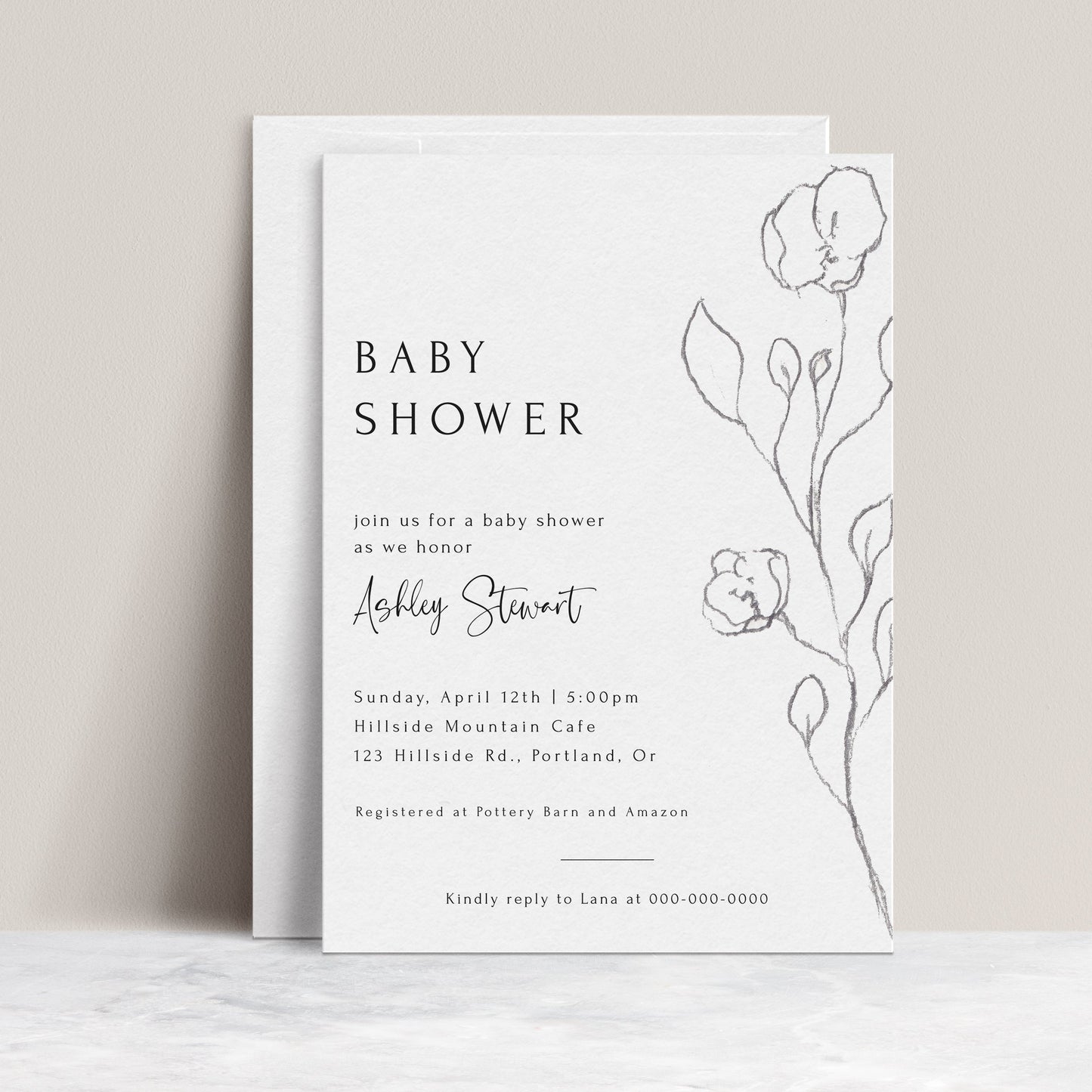 Classic Baby Shower Invitation | www.foreveryourprints.com