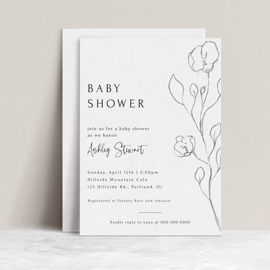 Classic Baby Shower Invitation | www.foreveryourprints.com