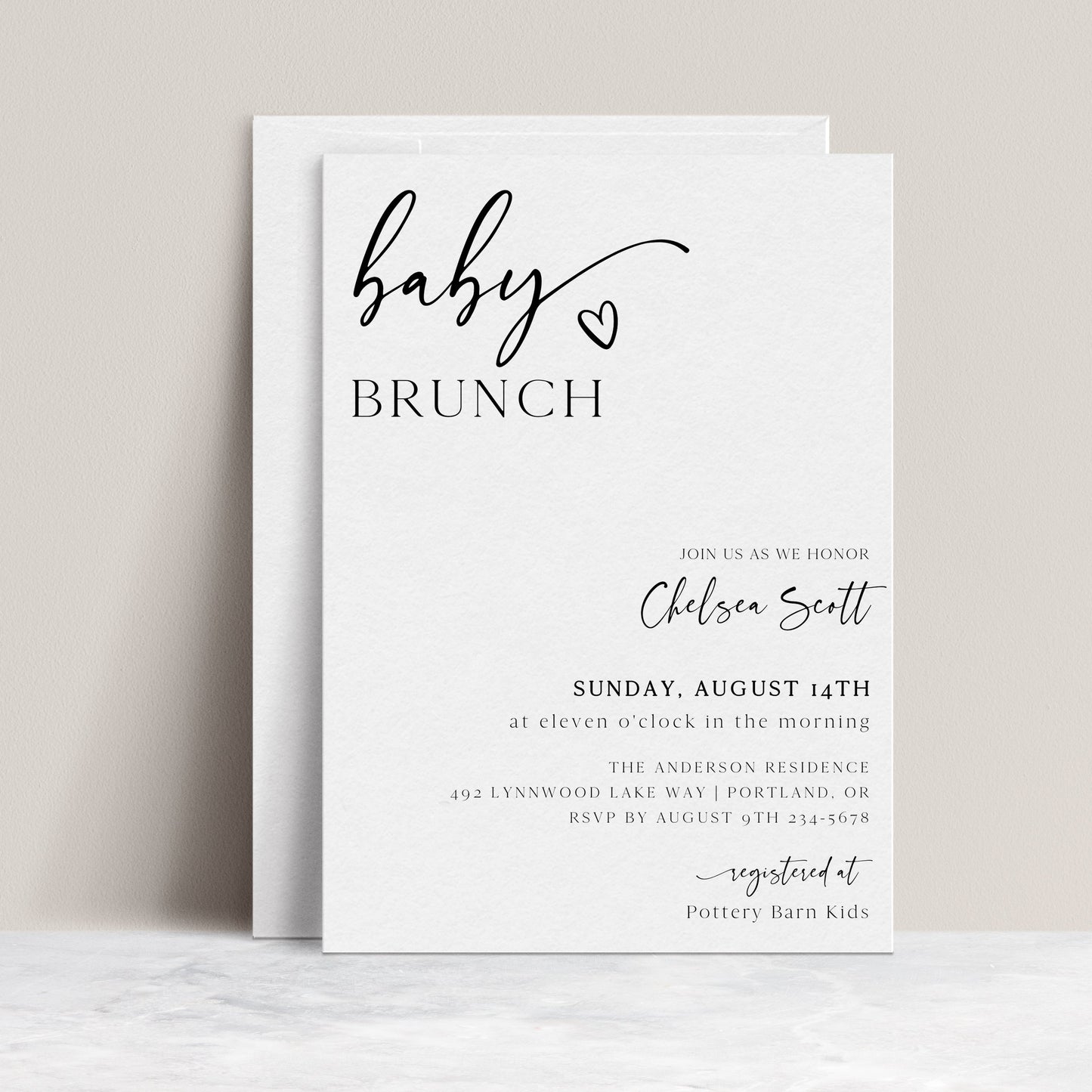 Baby Brunch Invitation | www.foreveryourprints.com