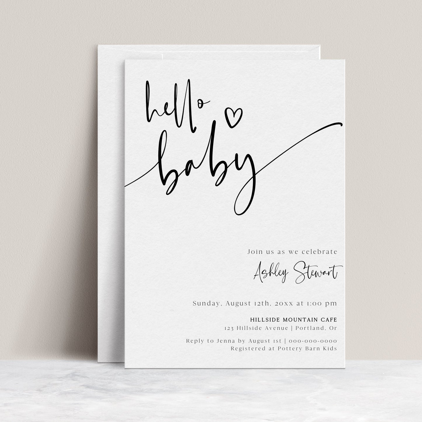 Neutral Baby Shower Invitation | www.foreveryourprints.com