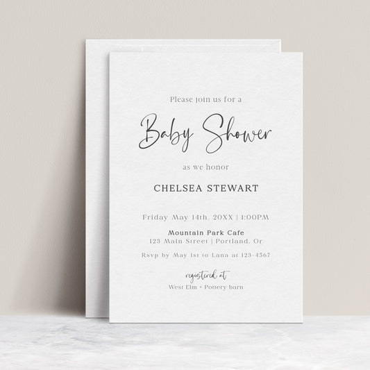 Classic Baby Shower Invitation | www.foreveryourprints.com