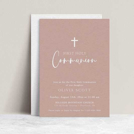 First Holy Communion Invitation | www.foreveryourprints.com