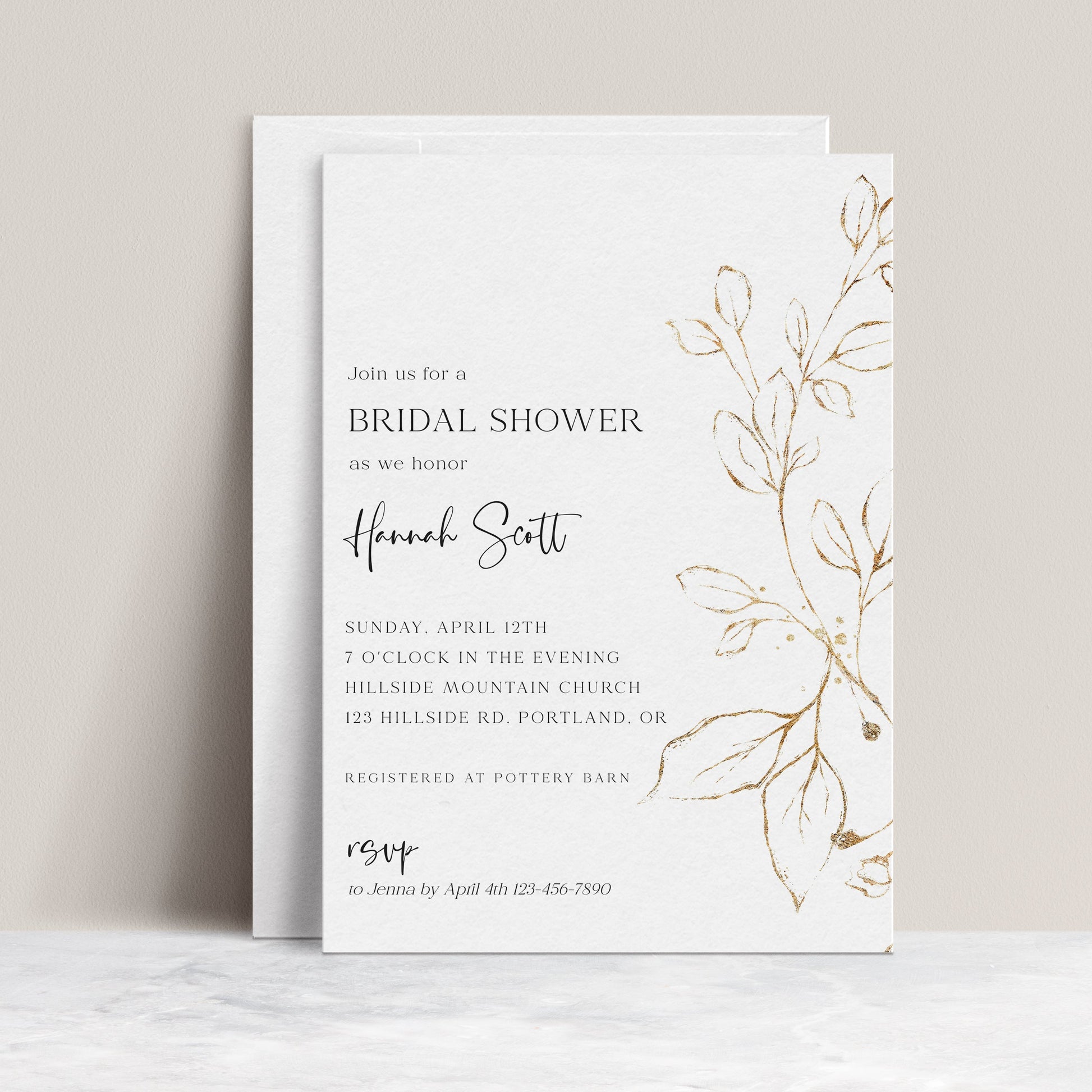 Floral Bridal Shower Invitation | www.foreveryourprints.com