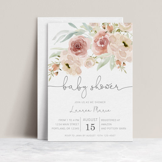 Boho Baby Shower Invitation | www.foreveryourprints.com