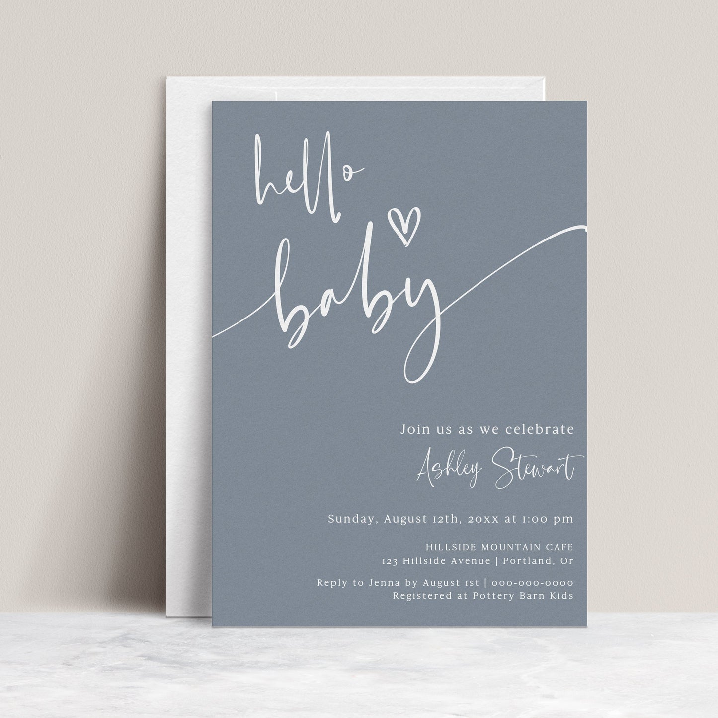 Hello Baby Shower Invitation | www.foreveryourprints.com