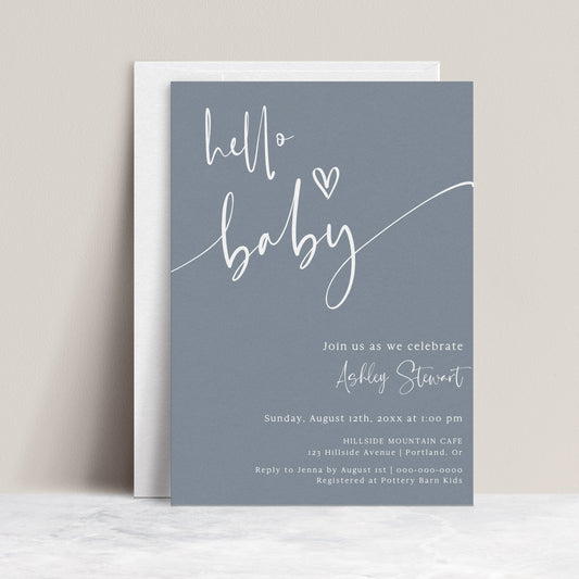 Hello Baby Shower Invitation | www.foreveryourprints.com