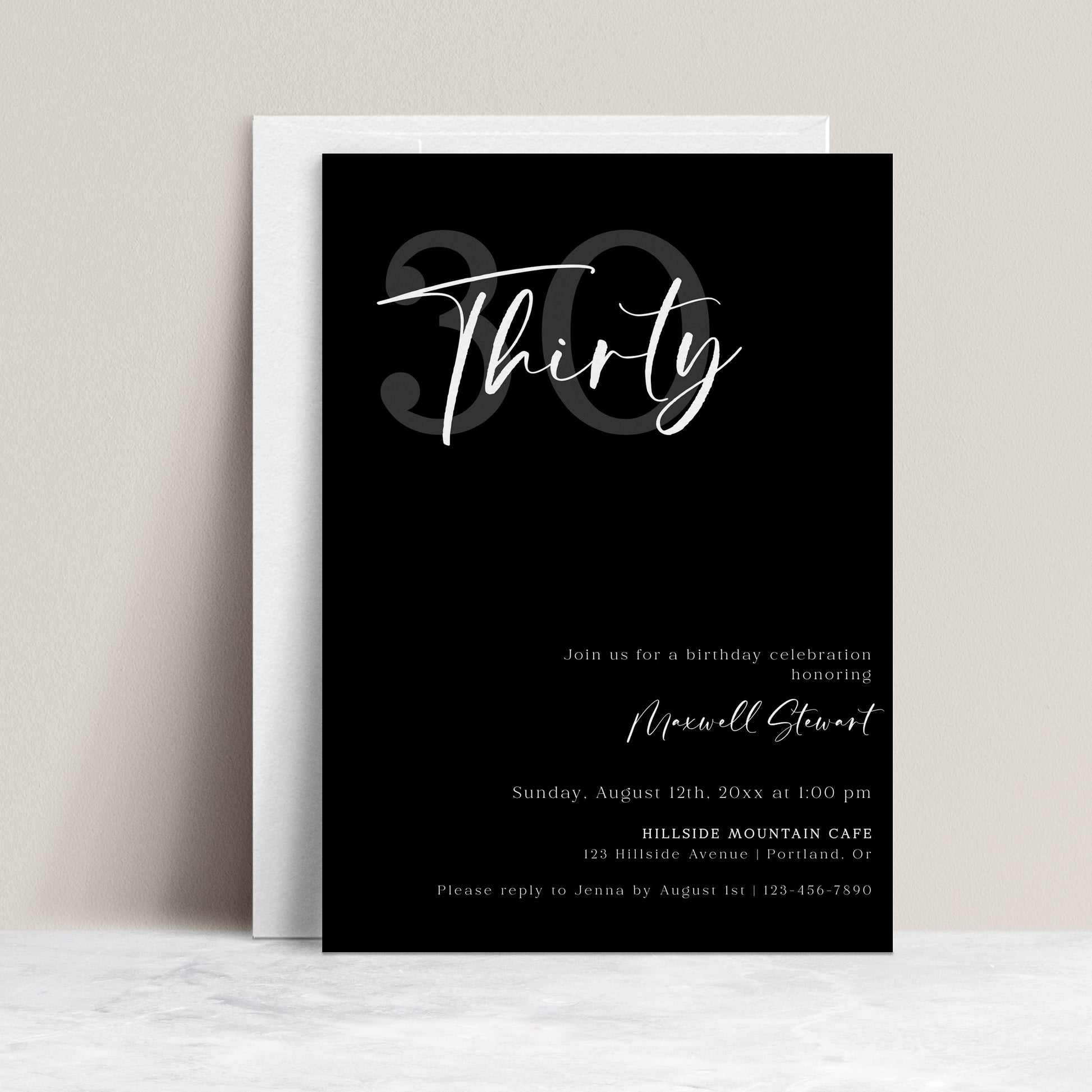 30th Birthday Invitation | www.foreveryourprints.com