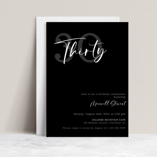 30th Birthday Invitation | www.foreveryourprints.com