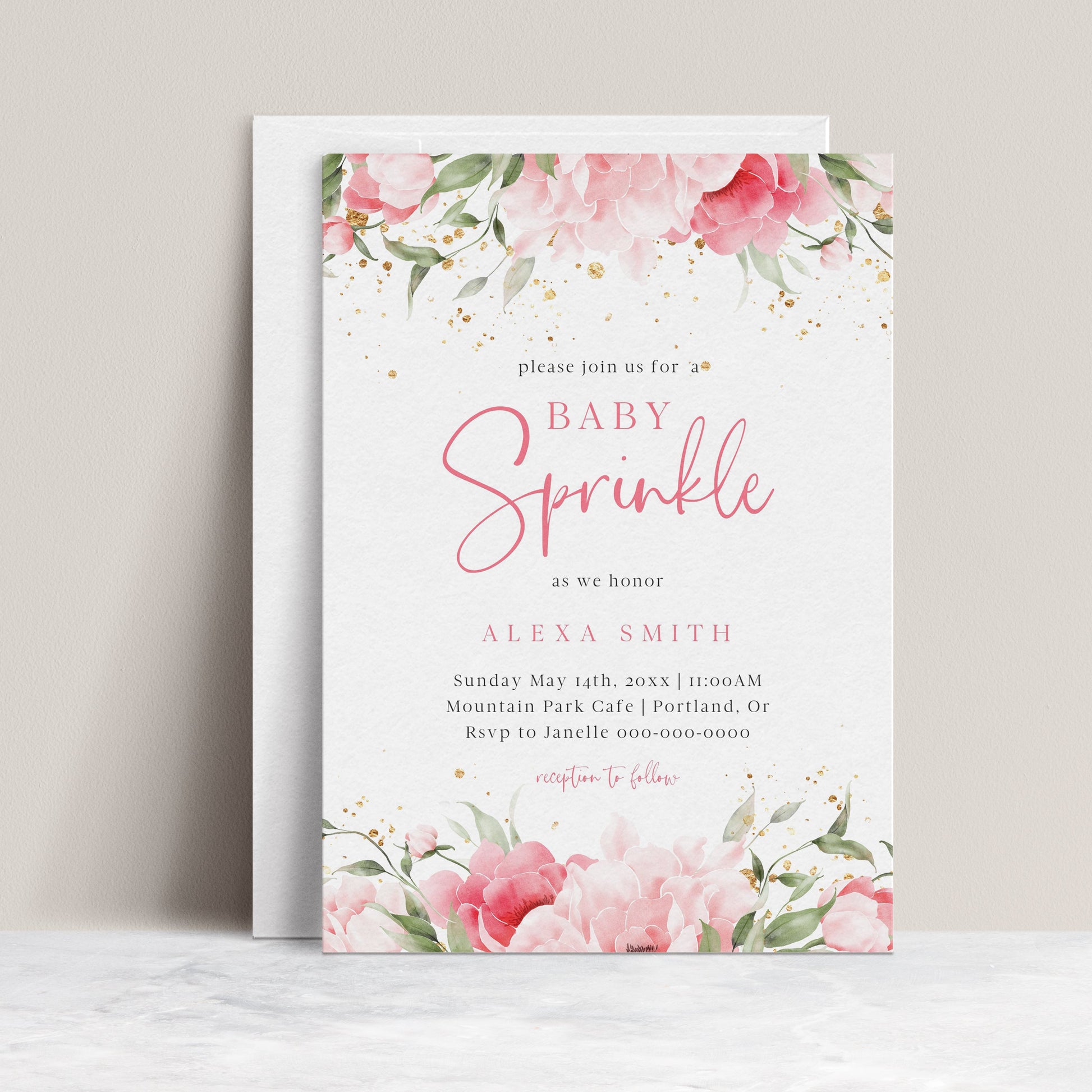 Floral Baby Sprinkle Invitation | www.foreveryourprints.com