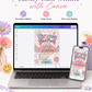 Groovy Girl Retro Birthday Invitation