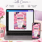 Pajama party movie night birthday invitation featuring pink pajamas, popcorn, slippers, sleep mask, movie ticket, clapperboard and cozy sleepover details.
