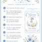Editable silly goose boy baby shower invitation Canva template with illustrated gosling in blue newsboy cap and gingham bow tie, blue wildflowers, botanical sprigs, and blue border on a white background