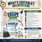 Escape room birthday invitation with vintage keys, compass, flashlight, treasure map clues, fingerprint magnifier, books, and puzzle pieces for a tween party